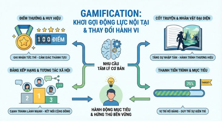 Gamification tác động tích cực đến hành vi của người tham gia